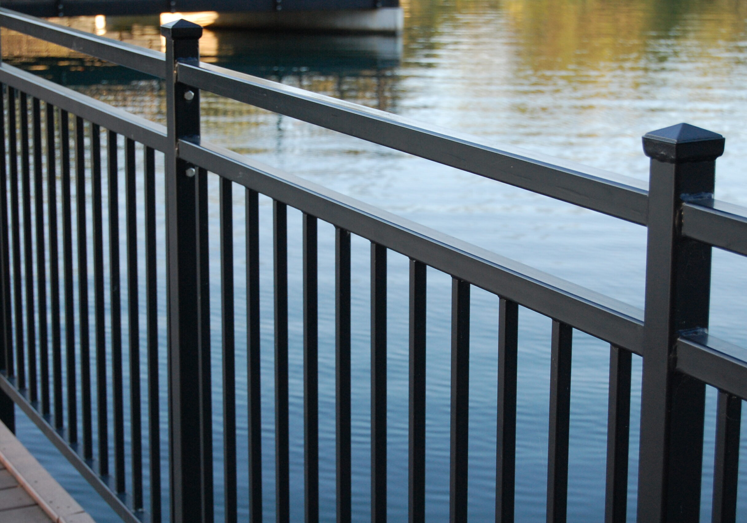 metallic-railing-by-lake